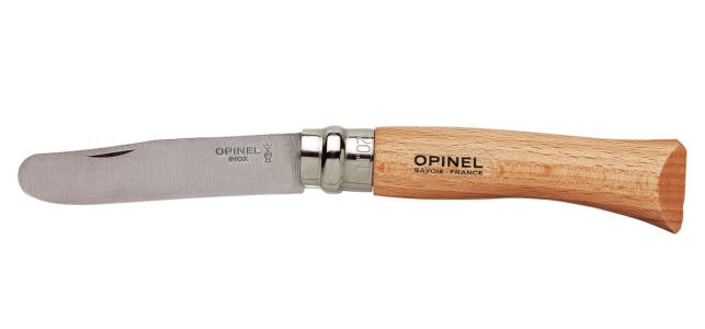 COUTEAU OPINEL N°7 BOUT ROND HÊTRE NATUREL INOX