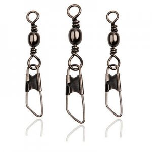 Colmic Brass barrel swivels avec mousqueton de sécurité  Noir